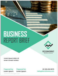 Business Report Cover Page Design