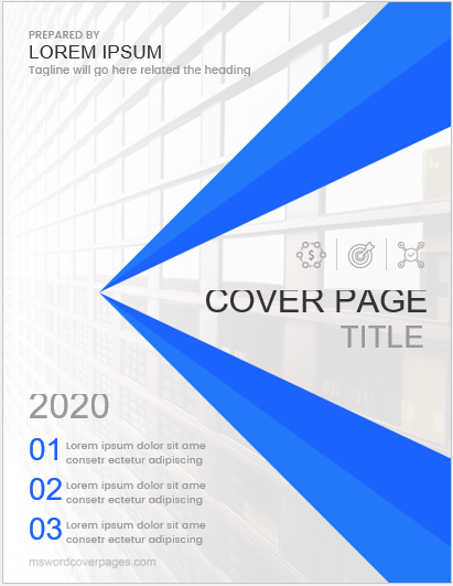 Cover page sample for MS Word