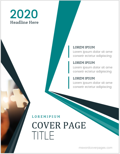 Cover page template