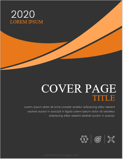 Report cover page design template