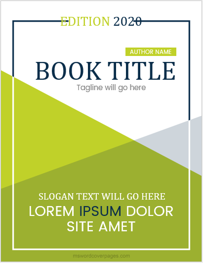 5 Best Book Cover Page Designs For MS Word MS Word Cover Page Templates