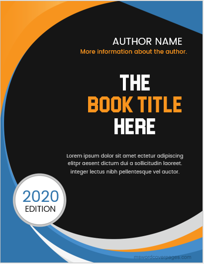 5 Best Book Cover Page Designs for MS Word | MS Word Cover Page Templates