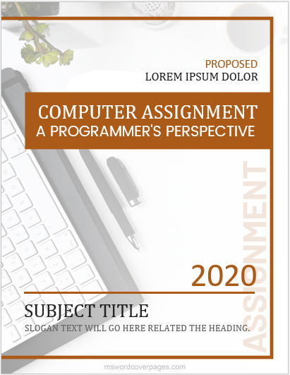 Computer subject assignment cover page template
