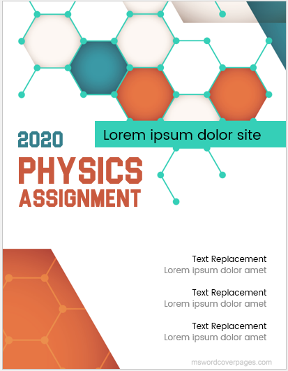 assignment cover page template word free