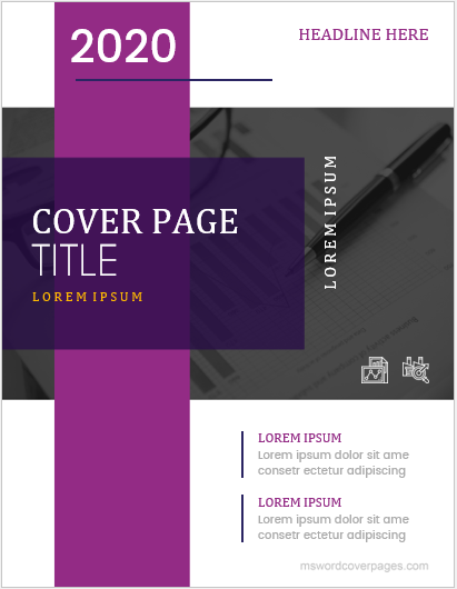 ms word cover page template