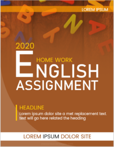 front page of assignment english