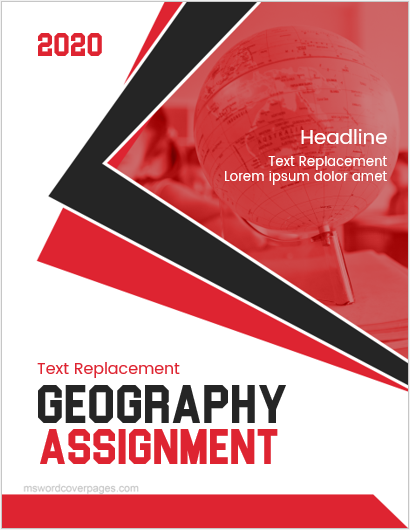 cover page for geography assignment
