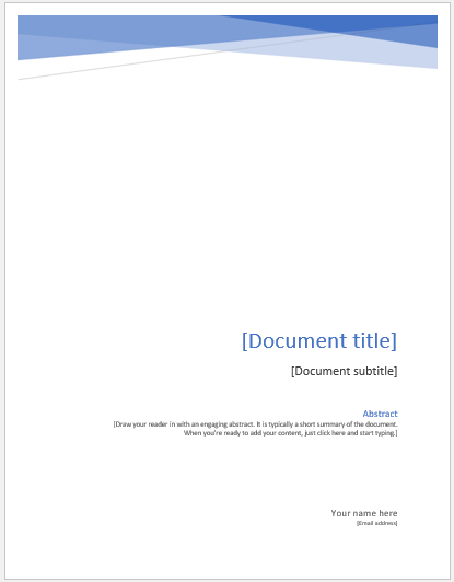 cover page for computer assignment