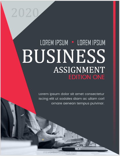 accounts assignment cover page