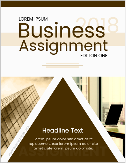 Business Assignment Cover Page Templates | MS Word Cover Page Templates