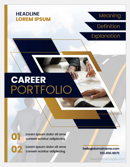Career Portfolio Cover Page Templates (Word) MS Word Cover Page Templates