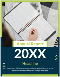 Annual Report Cover Page Template