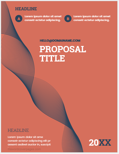 Proposal cover page template