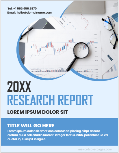 research report cover page template