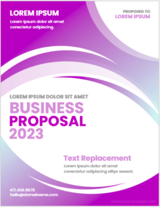 Cover page for business proposal | MS Word Cover Page Templates