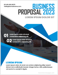 Proposal cover page