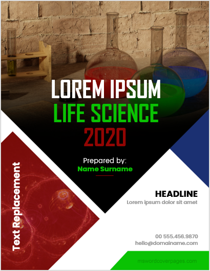 Science Project Cover Page Templates | MS Word Cover Page Templates