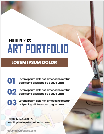 portfolio cover page template free word download