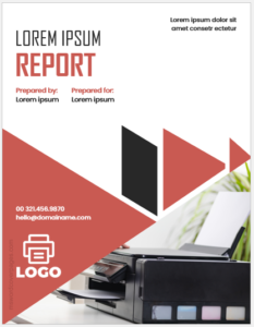 Business Report Cover Page