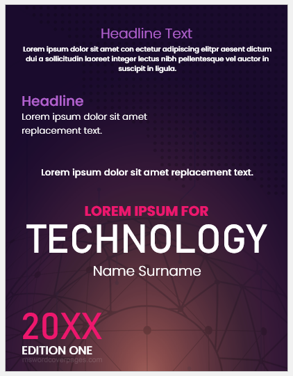 Technology Cover Page Templates | MS Word Cover Page Templates