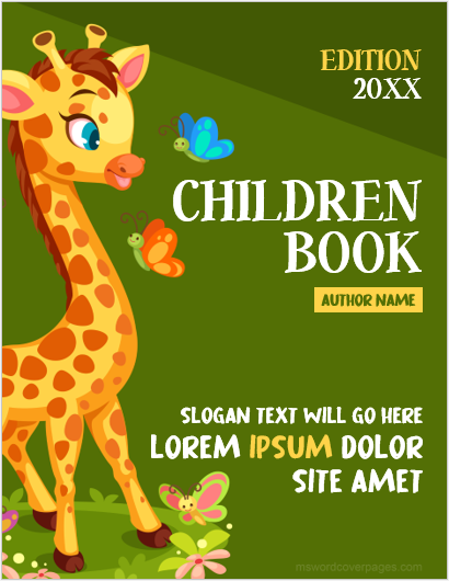Children Book Cover Pages MS Word Cover Page Templates