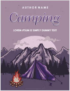 Camping cover page template