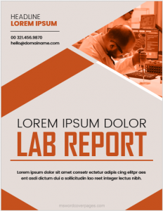 Lab report cover page template