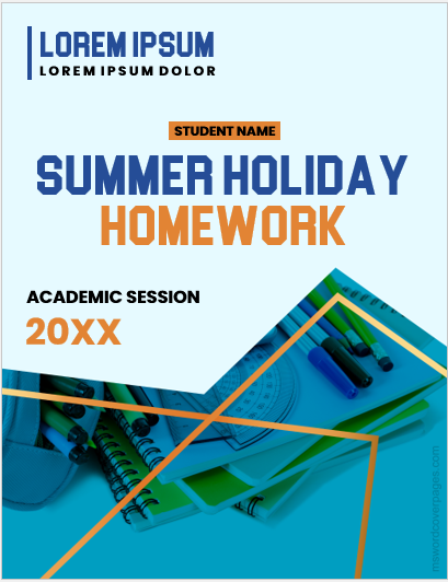 summer vacation front page design for holiday homework