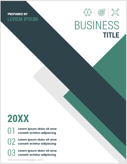 Business book cover page