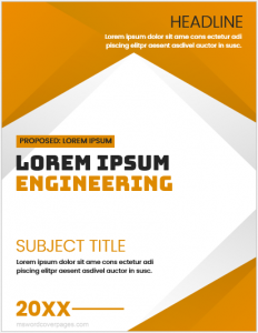 Engineering Project Cover Page Templates | Edit & Print