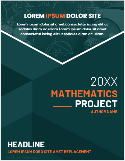 Mathematics project front page design
