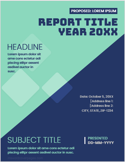 Field Report Cover Page Templates | Download Edit & Print