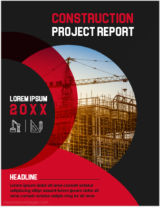 Construction project report cover page