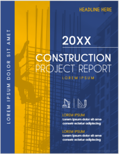 Construction project report cover page