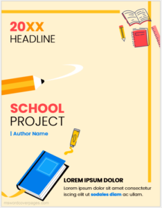 Magazine cover design for school project