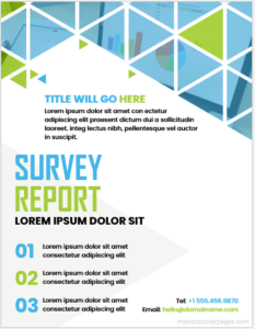 Survey report cover page