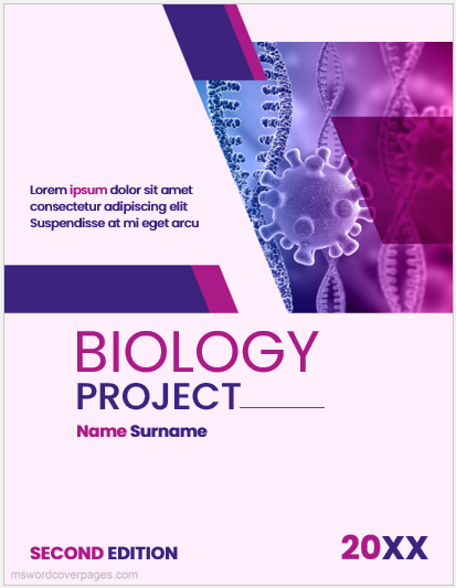 Biology Project Front Page Designs | Download MS Word Files