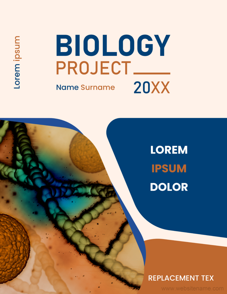 Biology Project Front Page Designs Download MS Word Files