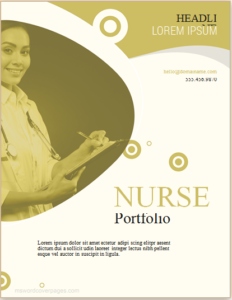 Nursing portfolio cover page template