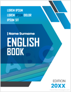 English book cover pate template