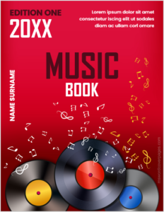 Music book cover page template