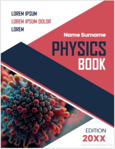 Physics book cover page template