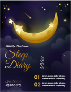 Sleep diary front page template