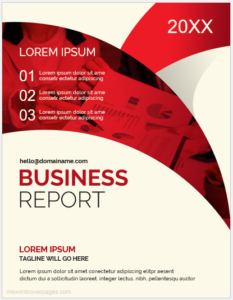 Business report cover page