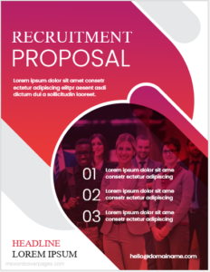 Recruitment proposal cover page template