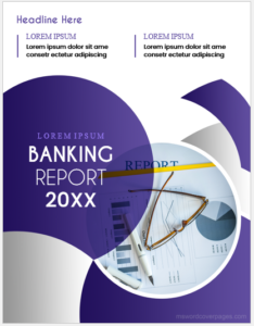 Banking report cover page template