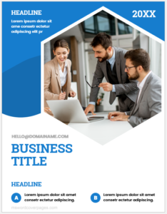 Business report cover page format