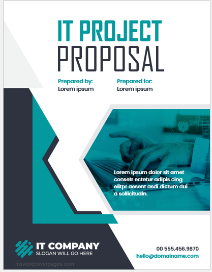 IT Project Proposal Cover Page Template MS Word Cover Page Templates