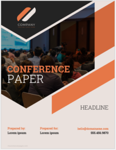Conference paper cover page template