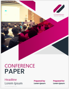 Conference paper cover page template